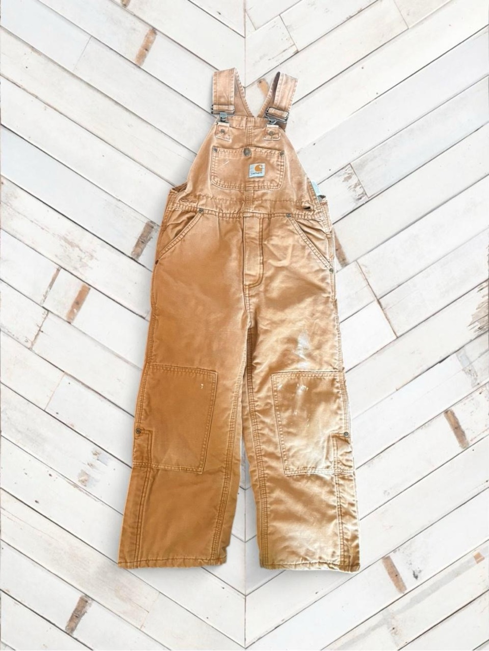 Carhartt Tan Kids Canvas Overalls